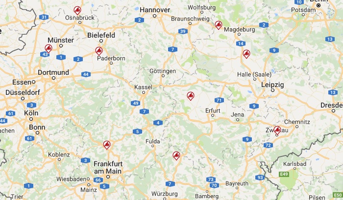 Karte der Wienerberger Werke